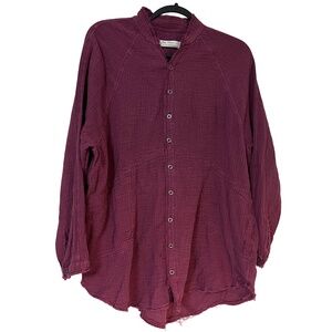 Free People Button Up Long Sleeve Top (INV 0008)